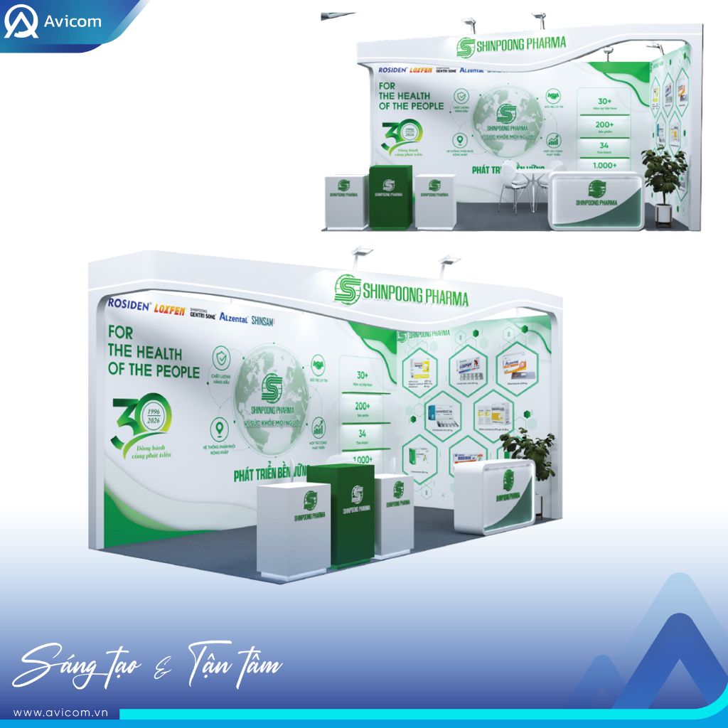 Shinpoong Pharma tại PHARMED 2026 | Thiết kế gian hàng dược phẩm